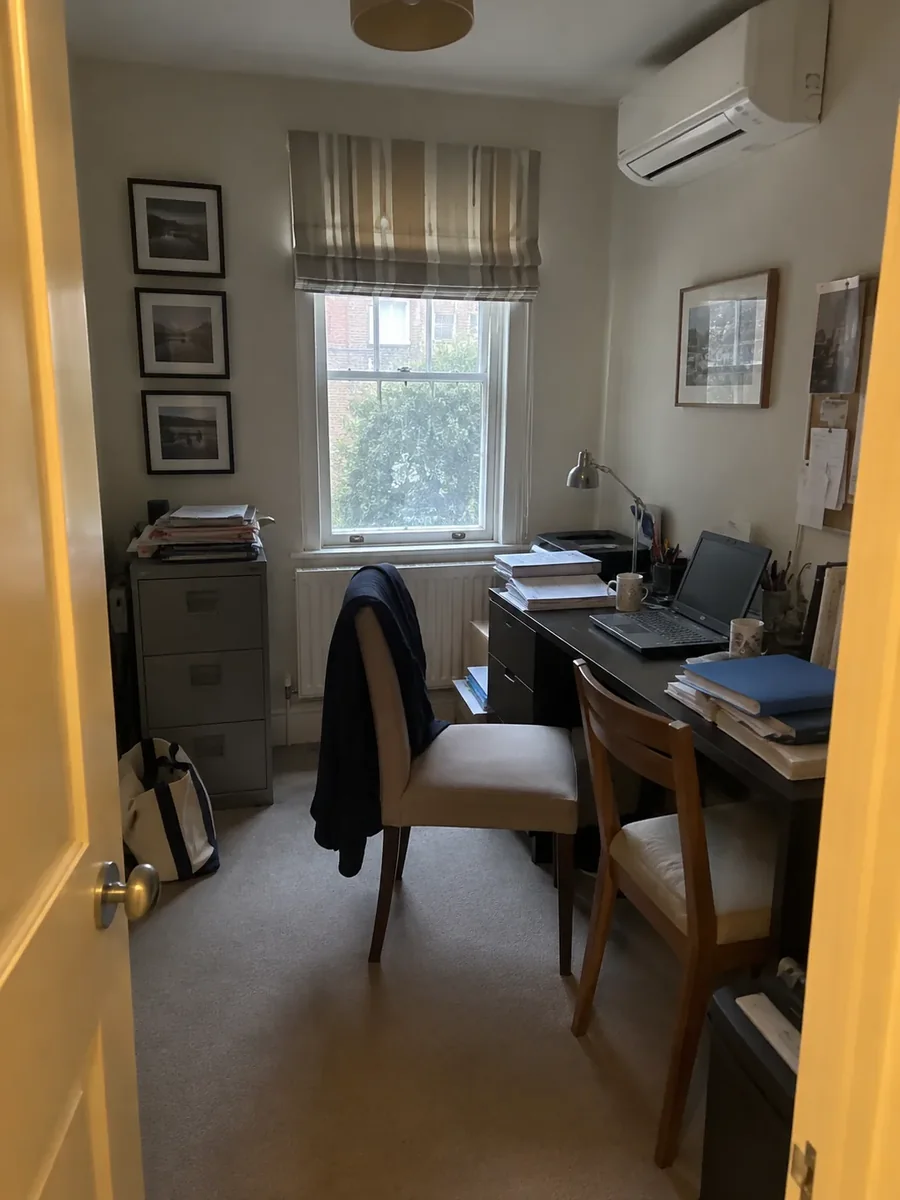 Small home study with the air conditioning fitted